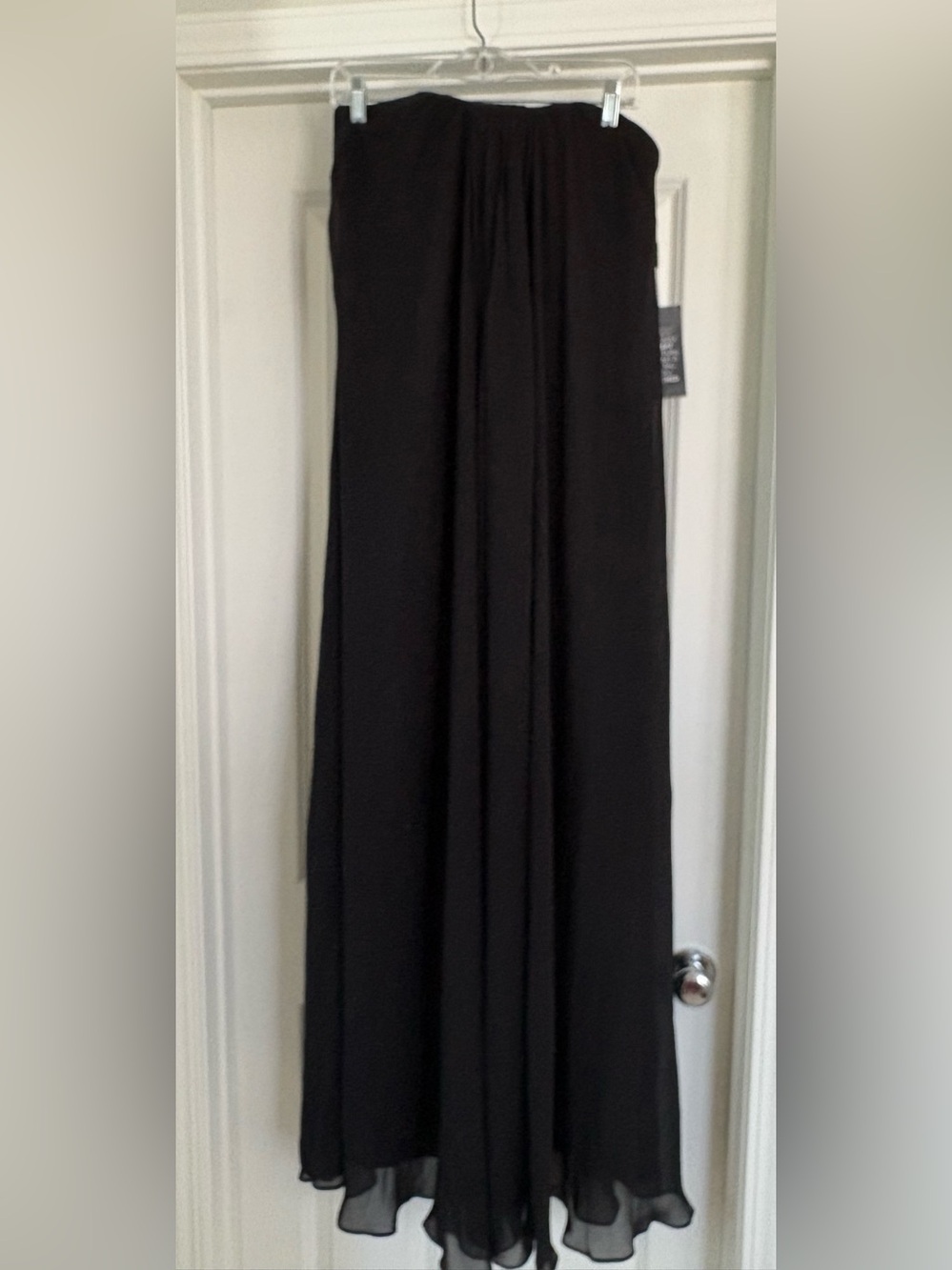 NWT White House Black Market Flowy Black Maxi Dress, S 4